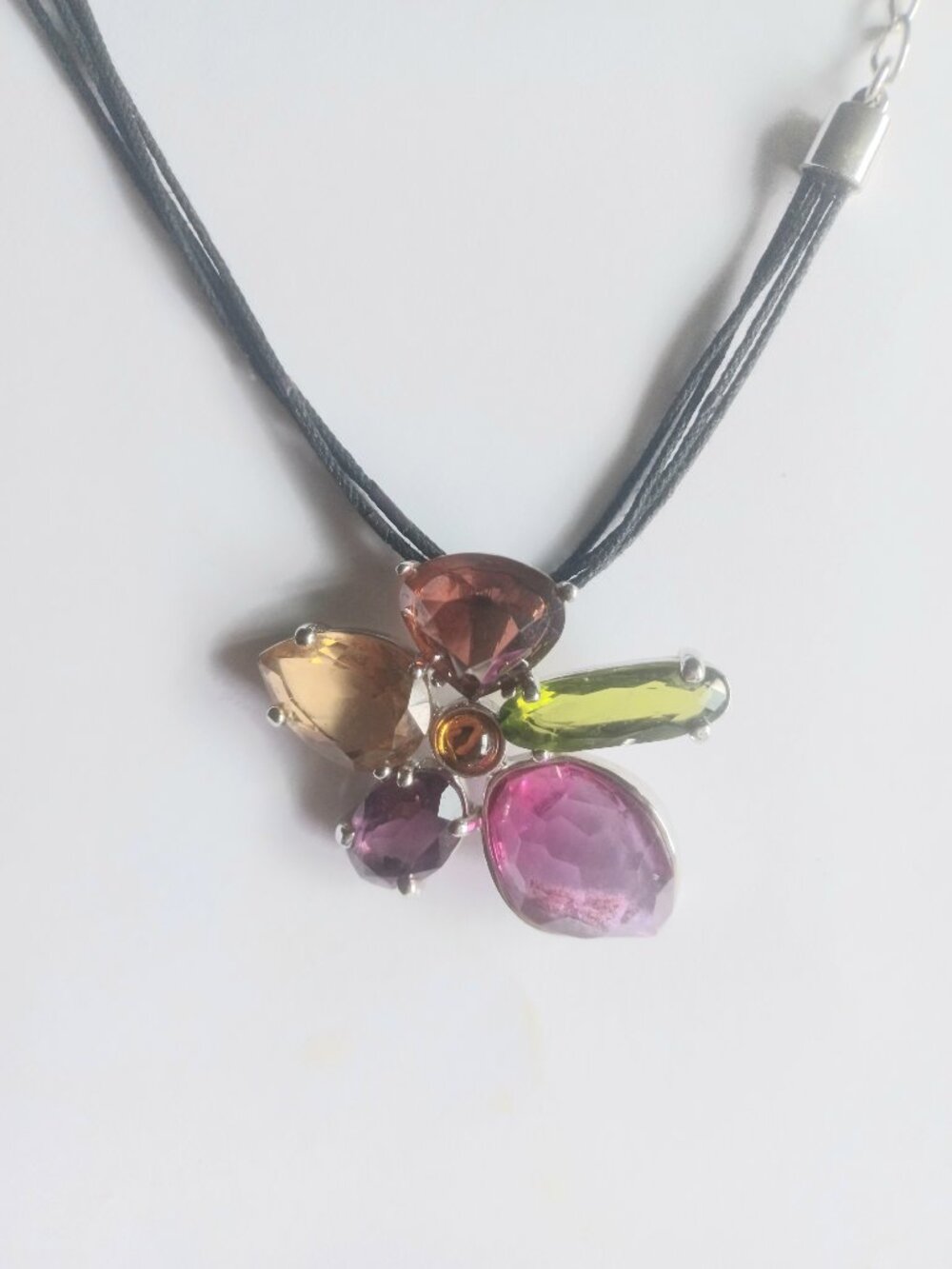 Swarovski Heritage multi-colored crystal flower necklace